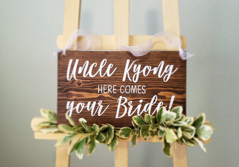 Set of 2 Ring bearer/Flower girl signs. Here comes your bride Etsy