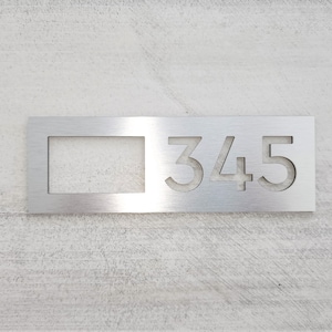Modern room number sign. Bold apartment numbers. Hotel room numbers. Door number plaque. Address signs.