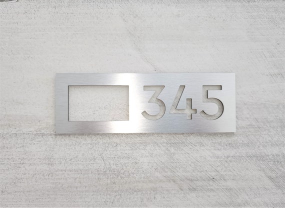 Modern room number sign. Bold apartment numbers. Hotel room numbers. Door number plaque. Address signs.