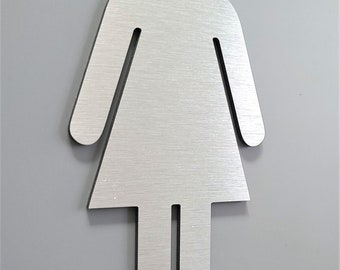 Viking segni dv746-s15-g maschio e femmina simboli WC – Targa per porta, in plastica semirigida oro, 150 mm altezza x 150 mm larghezza