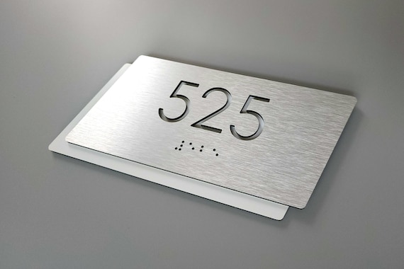 Add Grade 2 Braille writing to any of our number signs. Braille signs. ADA signs.