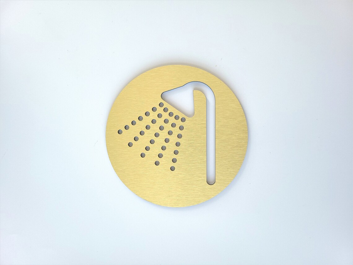 Shower Room Sign. Aluminum Bathroom Sign. Shower Door Sign. Etsy