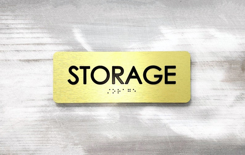 Word Storage Sign Storage Room Sign. Storage Signs. ADA Compliant Room Identification ...