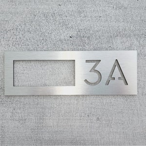 Modern apartment number plaque. Apartment numbers. Hotel room number signs. Door numbers. Address sign.
