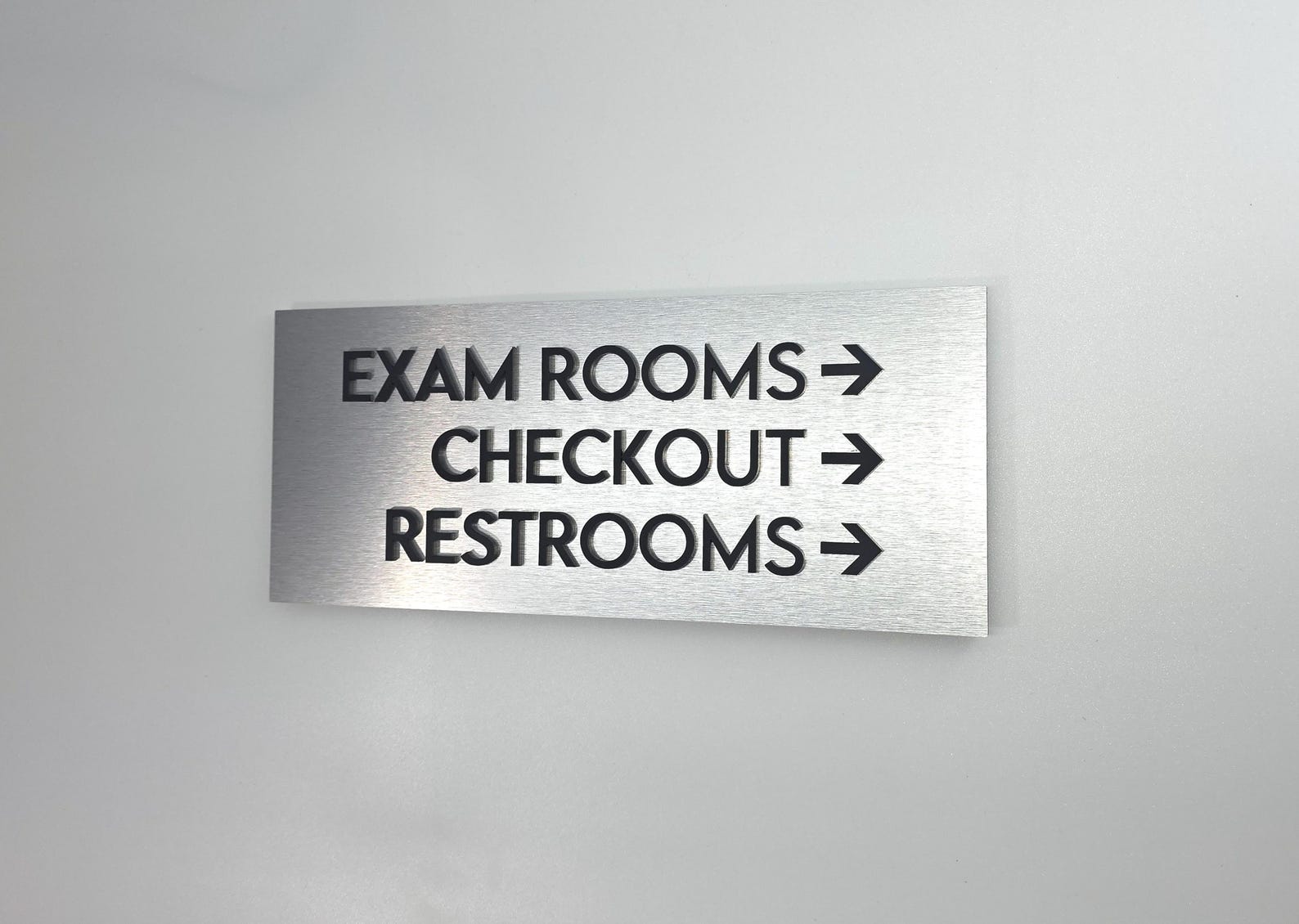 Custom Directional Sign | Personalized Arrow Wayfinding Sign for Office ...