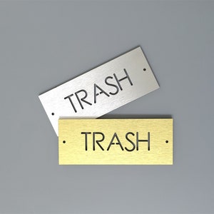 Rectangular Trash Signs Trash and Recycle Aluminum Signs. 2
