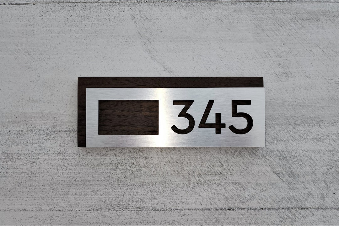 Modern Door Number Plaque. Apartment Number Sign. Room Numbers for