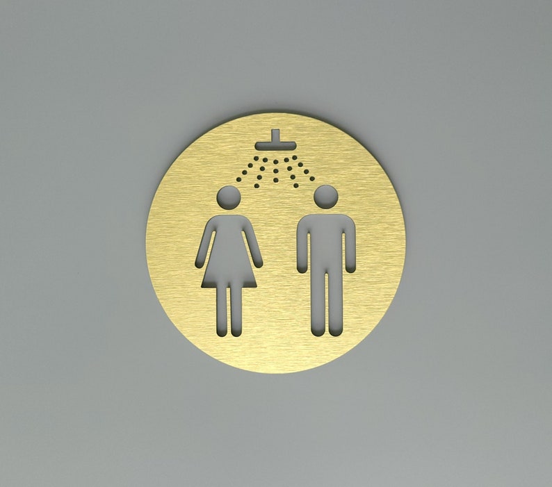 Shower Room Door Sign. Gender Neutral Shower Room Sign. All Etsy