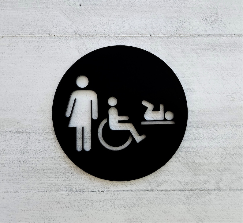 Family Restroom Sign. Baby Changing Table Symbol. Handicap Etsy