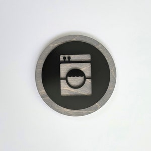 Wäscheschild. Wäsche dekor. Wäscheschild mit Symbol. Türschild für Wäschestube.