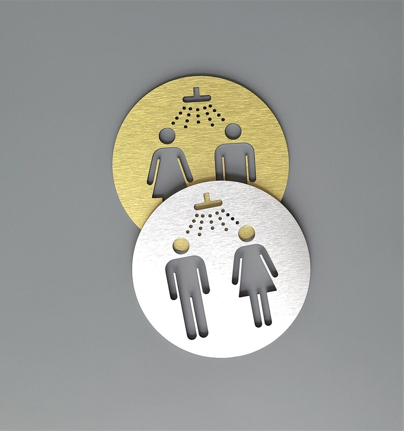 Shower Room Door Sign. Gender Neutral Shower Room Sign. All Etsy
