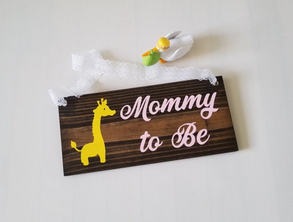 Mommy To Be Chair Sign For Baby Shower Giraffe Baby Shower Etsy