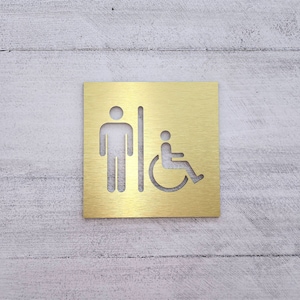 Men&#39;s restroom signs. Handicap accessible bathroom door signs. Male toilet sign. Men&#39;s bathroom sign.