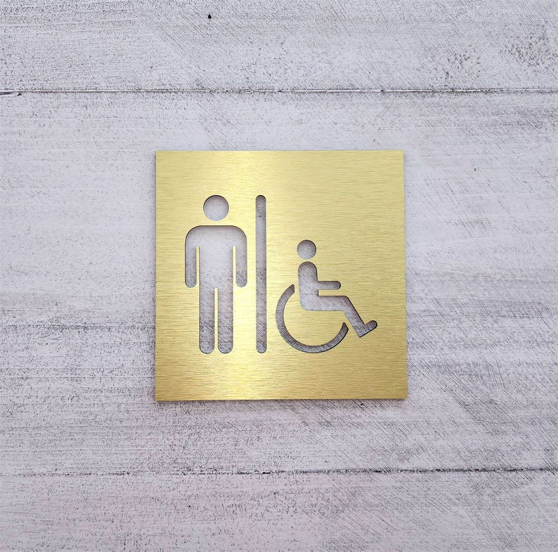 Men's Restroom Signs. Handicap Accessible Bathroom Door Etsy