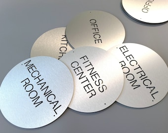 Custom business sign. Modern aluminum business signage. Custom office signs.