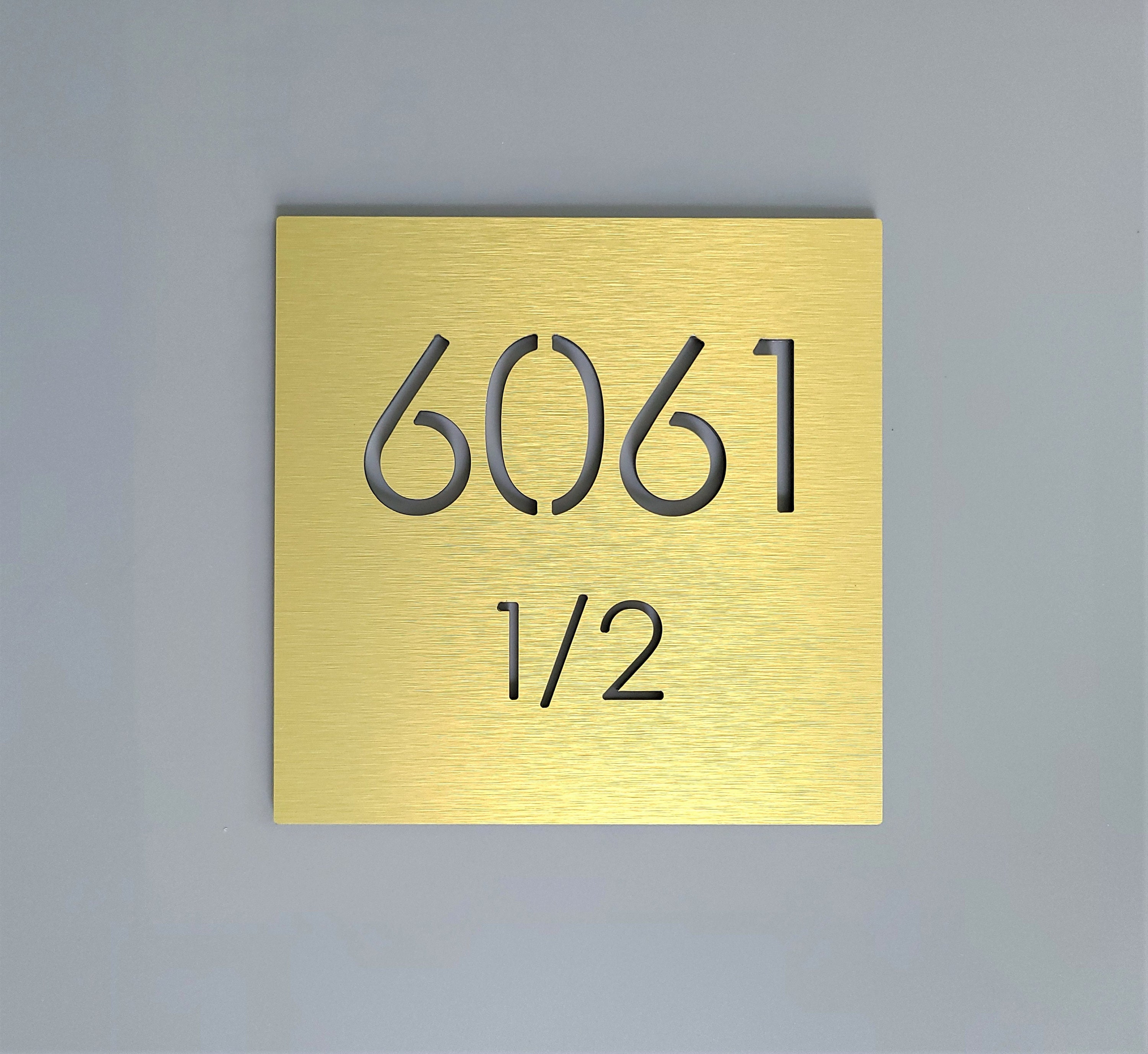Square house number sign. Custom apartment numbers. Hotel room numbers