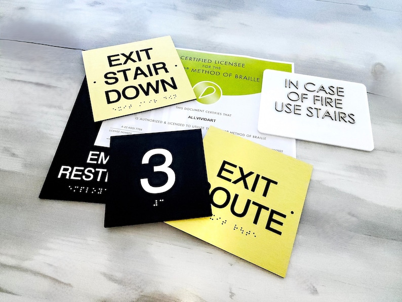 Stairwell Floor Number Signs. ADA and IFC Compliant Stairwell Signs ...