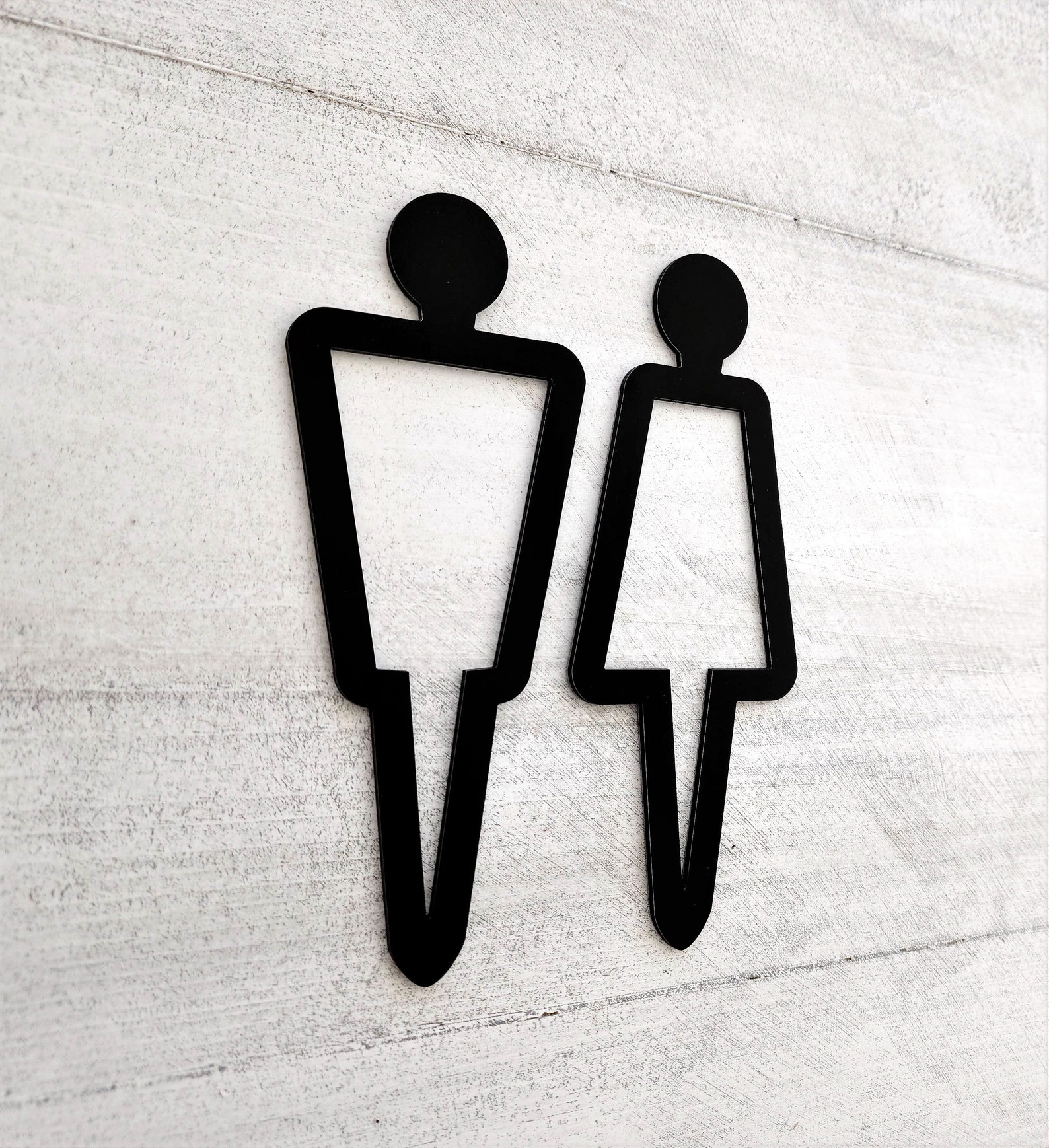 Male Female Figures for Bathroom Door Set of 2. Men Women - Etsy