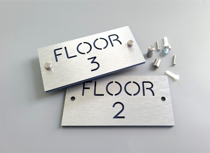 Custom Floor Numbers. Floor Number Sign. Level Numbering Sign. Etsy