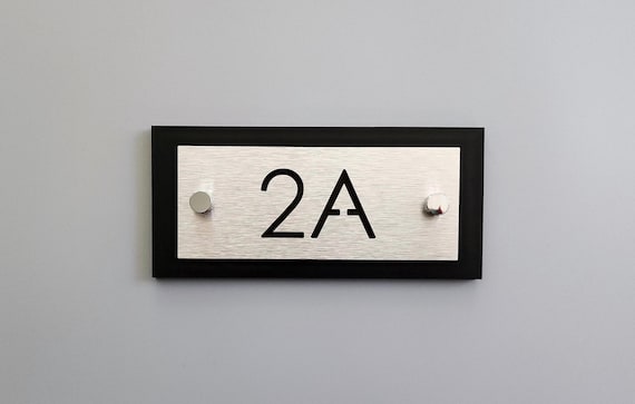 Hotel room numbers. Modern apartment numbers. Door number plaque.