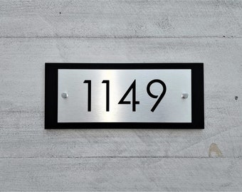 Modern house numbers. House number sign. Address plaque.