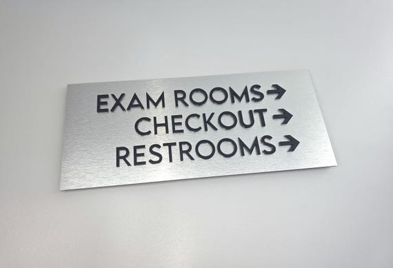 Custom Directional Sign | Personalized Arrow Wayfinding Sign for Office, Hallway, or Business