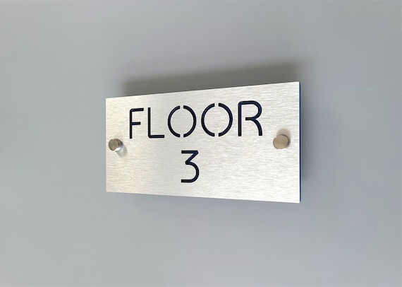 Custom floor numbers. Floor number sign. Level numbering sign. Stairway and doorway signs.