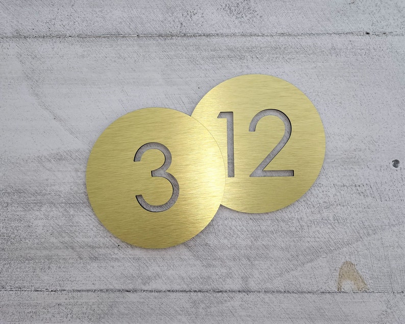 Round number plaque. Exam room numbers. Door number sign. Apartment number. Hotel room numbers. image 8