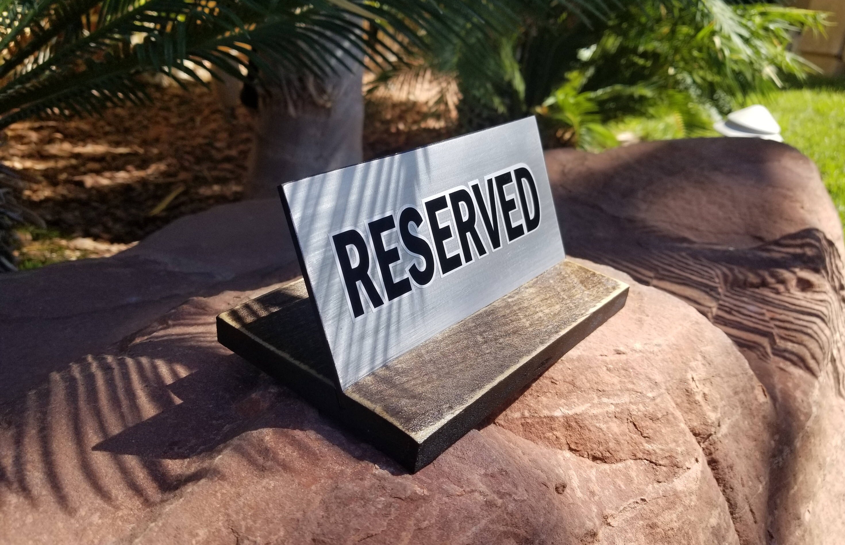 Reserved sign. Business sign. Rustic business sign. Reserved table sign