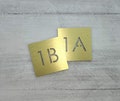 Square door number signs. Custom apartment numbers. Hotel room numbers. Unit numbers. Floor number plaque.