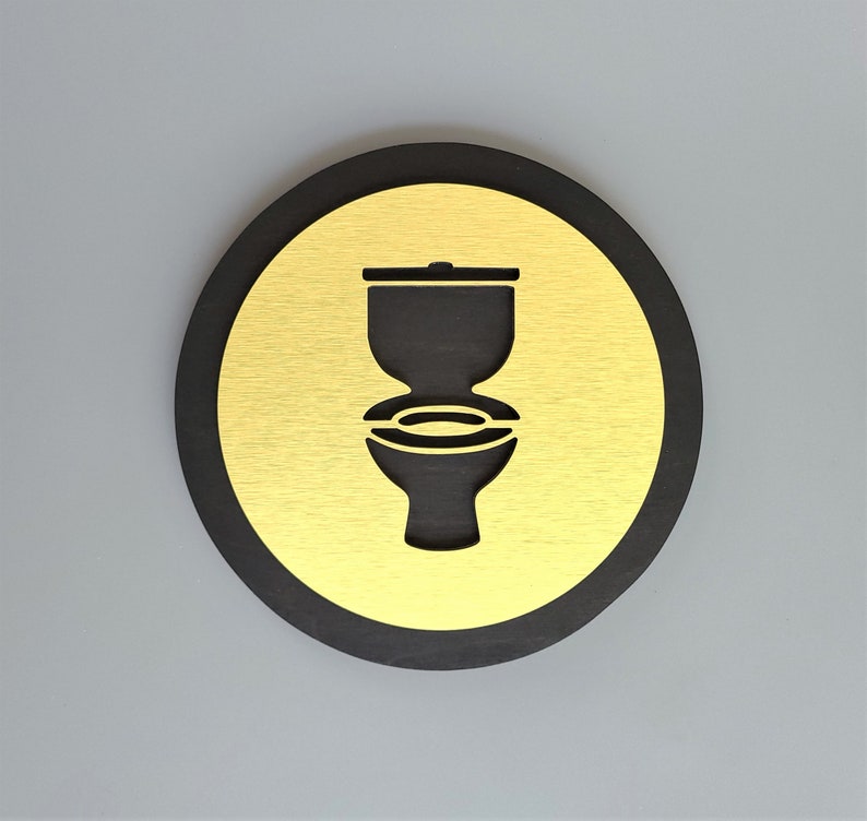 Restroom sign. Toilet symbol. Gender neutral bathroom signage. Male and Female toilet. WC. image 3