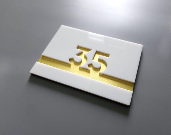 Custom door number sign. White room number signs. Apartment numbers. Modern hotel room numbers. Acrylic number plaques. Address sign.