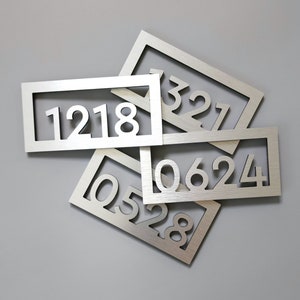 Apartment number signs. Modern number signs. Hotel room numbers. Door number plaque. Custom number plaques.