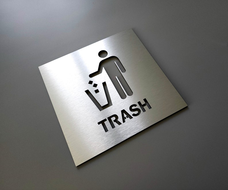 Trash Symbol Sign. Trash Bin Signs. Trash Can Label Signs. Garbage Sign ...