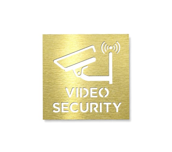 Modern Video Surveillance Sign | Security Camera Notice for Home or Business