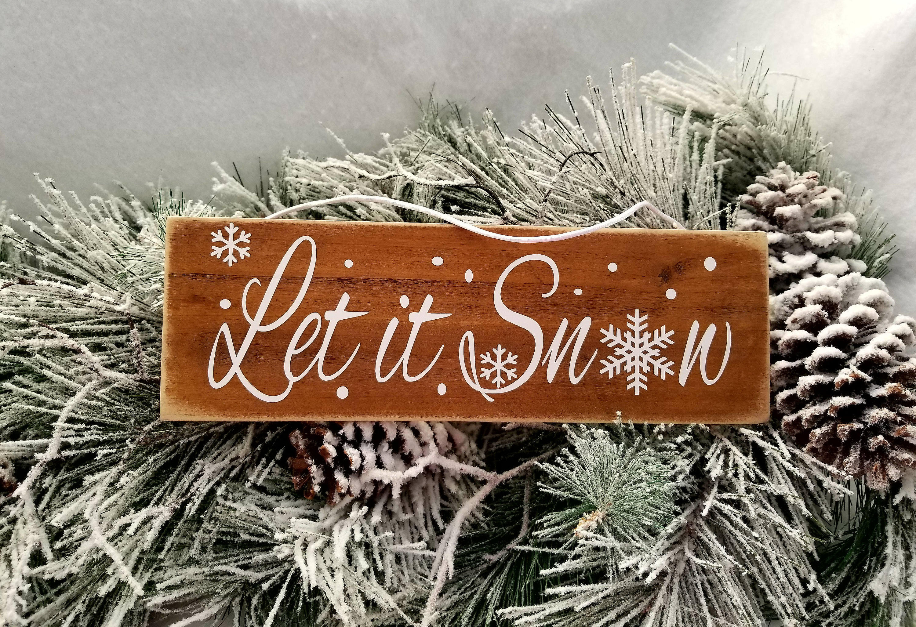 let it snow wood sign let it snow wood sign
