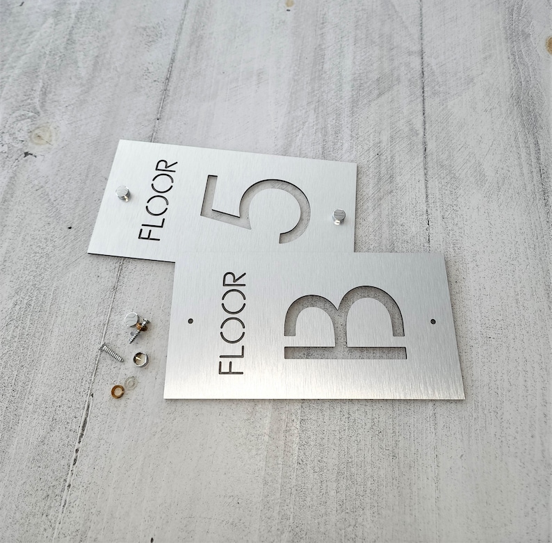 Floor Numbers. Level Numbers. Floor Number Signs. Stairway Etsy