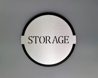 Storage room sign. Door sign for storage room.