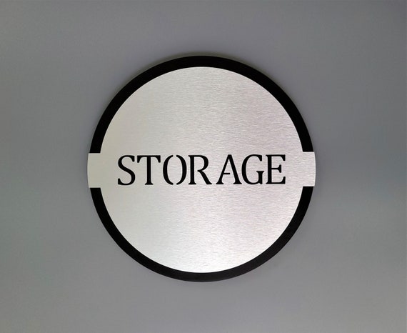 Storage room sign. Door sign for storage room.