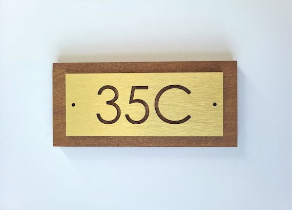 Hotel room numbers. Modern apartment numbers. Door number plaque.