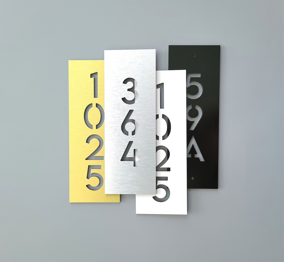 Vertical Apartment Numbers. Door Numbers for Hotel Rooms. Modern House