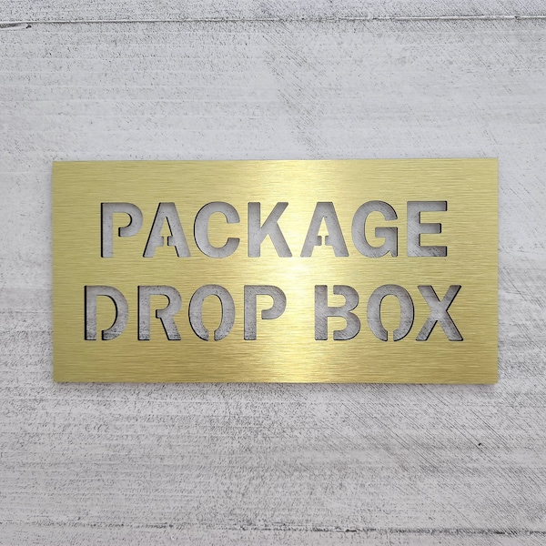 Package drop box sign. Please leave packages in the box sign. Sign for delivery box. Packages and deliveries drop off sign. Outdoor.