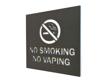 No fumar No hay letrero de vapeo para negocios. Señalización de no fumar.  Señales de seguridad. -  México