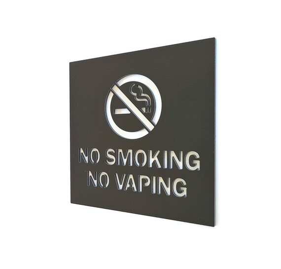 No Smoking No Vaping Sign for Business. No Smoking Signage. Safety Signs