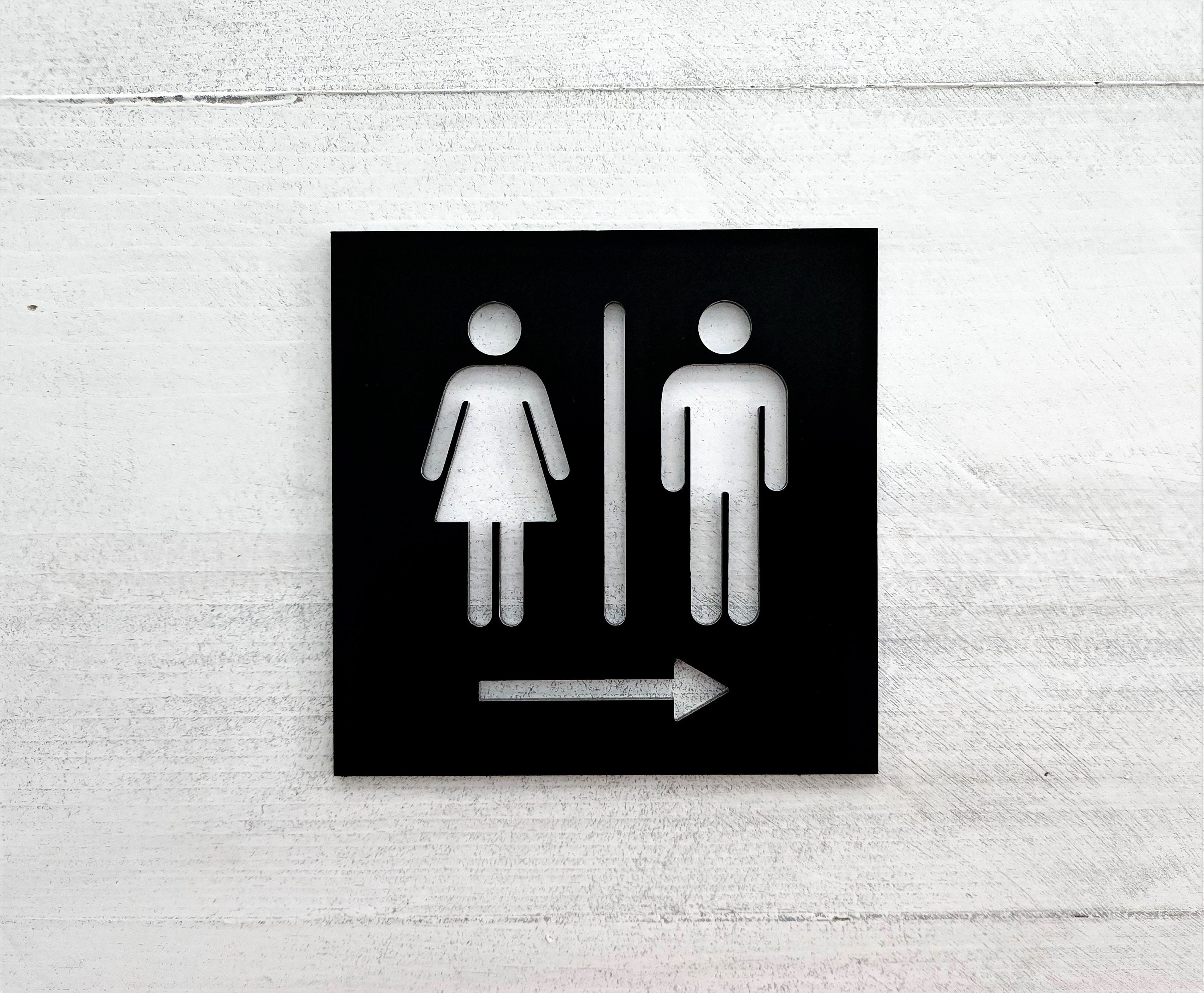 Bathrooms Directional Door Sign. Commercial Direction Signs -  Portugal