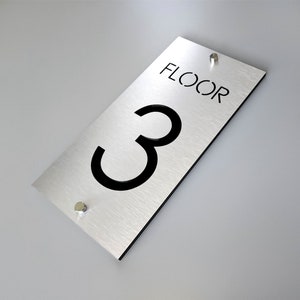 Floor number sign. Floor numbers and letters. Level numbering sign. Stairway signs.