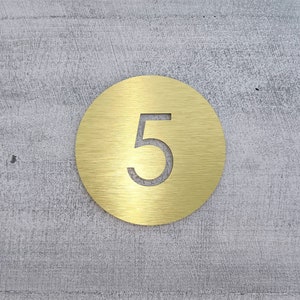 Round number plaque. Exam room numbers. Door number sign. Apartment number. Hotel room numbers. image 6