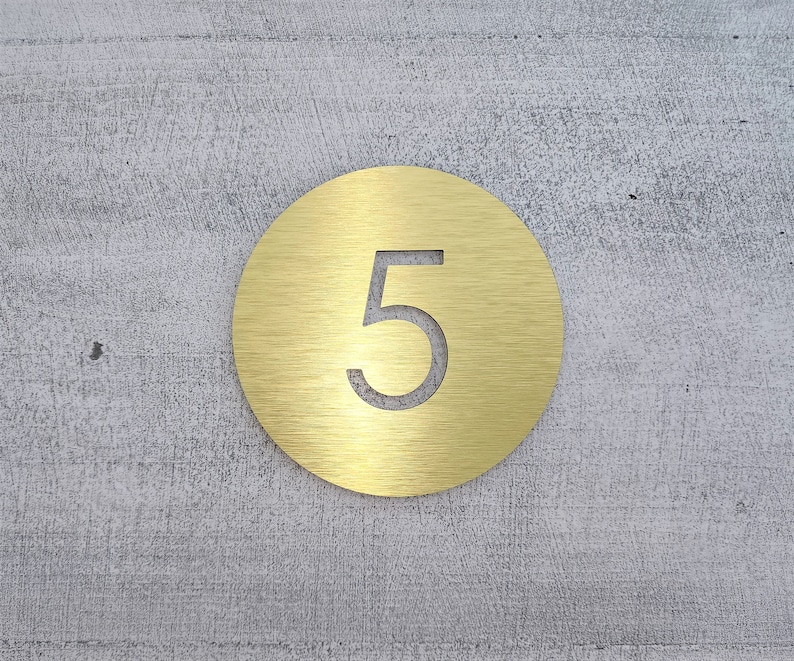 Round number plaque. Exam room numbers. Door number sign. Apartment number. Hotel room numbers. image 6