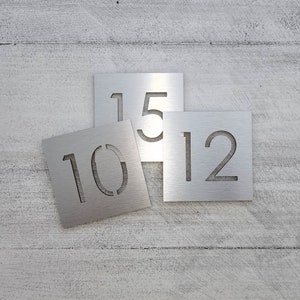 Square house number sign. Custom apartment numbers. Hotel room numbers. Door numbers.