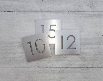 Square house number sign. Custom apartment numbers. Hotel room numbers. Door numbers.